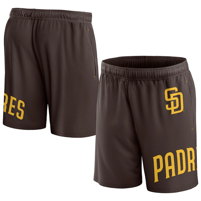 Personalized Men’s San Diego Padres Brown Clincher Mesh Shorts