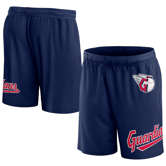 Personalized Men’s Cleveland Guardians Navy Clincher Mesh Shorts
