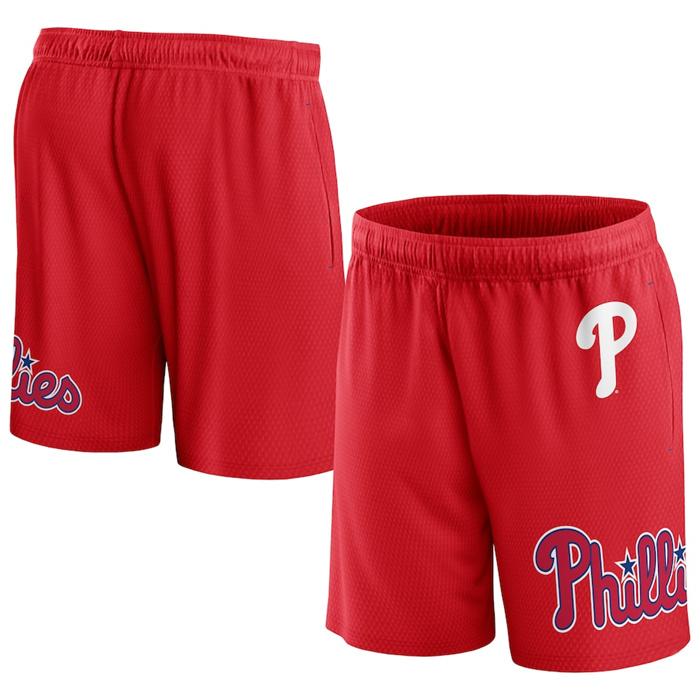 Personalized Men’s Philadelphia Phillies Red Clincher Mesh Shorts