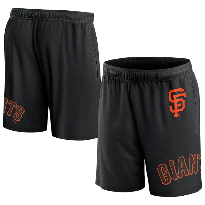 Personalized Men’s San Francisco Giants Black Clincher Mesh Shorts