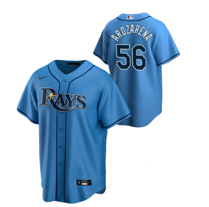 Personalized Men’s Tampa Bay Rays #56 Randy Arozarena Blue Cool Base Stitched Baseball Jersey