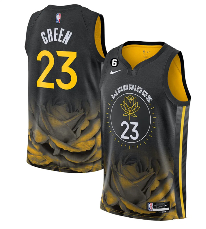 Personalized Men’s Golden State Warriors #23 Draymond Green 2022 2023 Black City Edition Stitched Basketball Jersey
