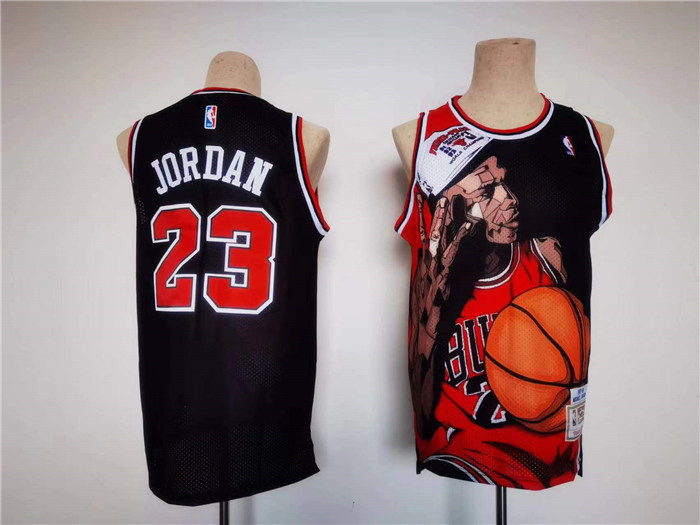Personalized Men’s Chicago Bulls #23 Michael Jordan Black Stitched Jersey