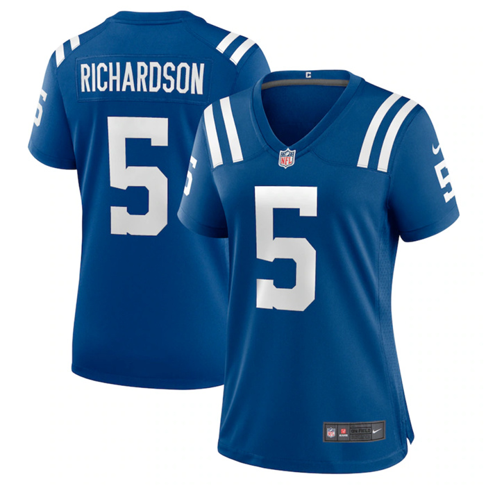 Personalized Women’s Indianapolis Colts #5 Anthony Richardson Blue Stitched Game Jersey(Run Small)