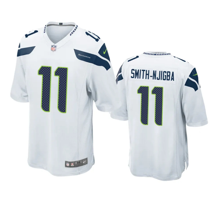 Personalized Men’s Seattle Seahawks #11 Jaxon Smith-Njigba White Stitched Game Jersey