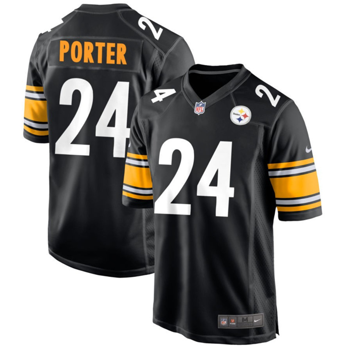 Personalized Men’s Pittsburgh Steelers #24 Joey Porter Jr. Black Stitched Game Jersey
