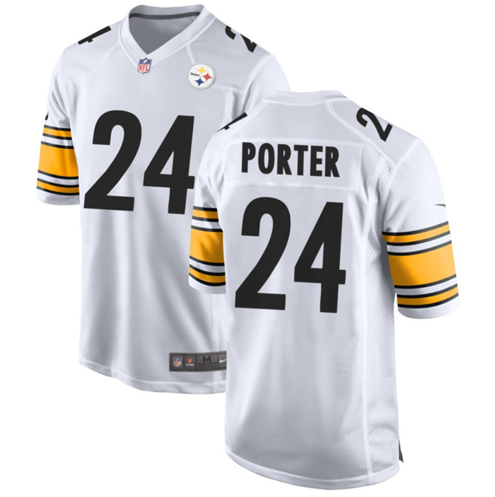 Personalized Men’s Pittsburgh Steelers #24 Joey Porter Jr. White Stitched Game Jersey