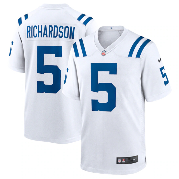 Personalized Men’s Indianapolis Colts #5 Anthony Richardson White Stitched Game Jersey