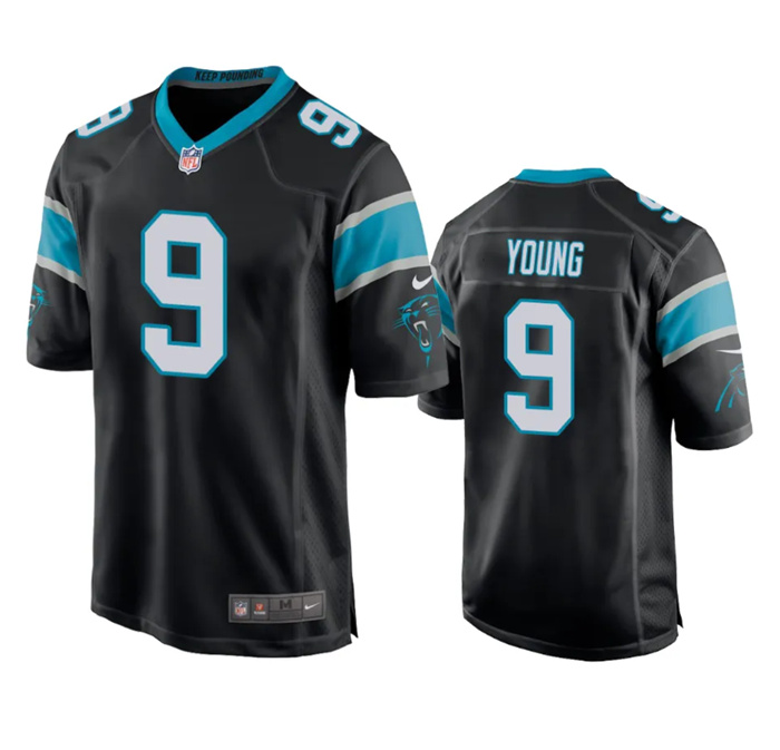 Personalized Men’s Carolina Panthers #9 Bryce Young Black Stitched Game Jersey