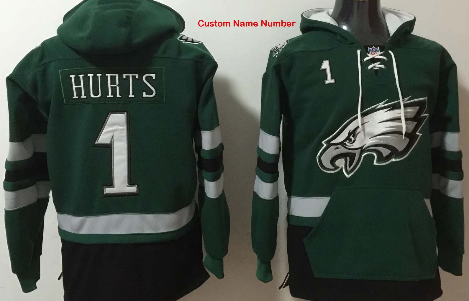 Personalized Men’s Philadelphia Eagles Front Pocket pullover hoodie