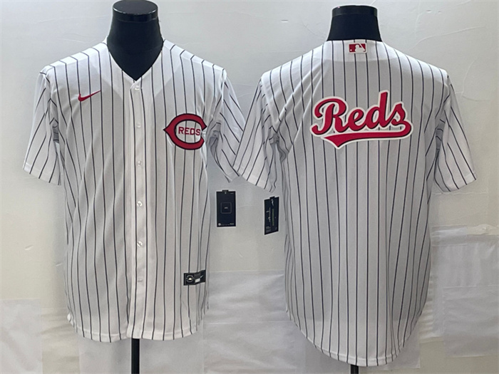 Personalized Men’s Cincinnati Reds White Field Of Dreams Team Big Logo Cool Base Stitched Baseball Jersey