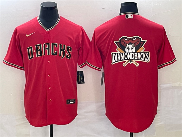 Personalized Men’s Arizona Diamondbacks Red Team Big Logo Cool Base Stitched Baseball Jersey