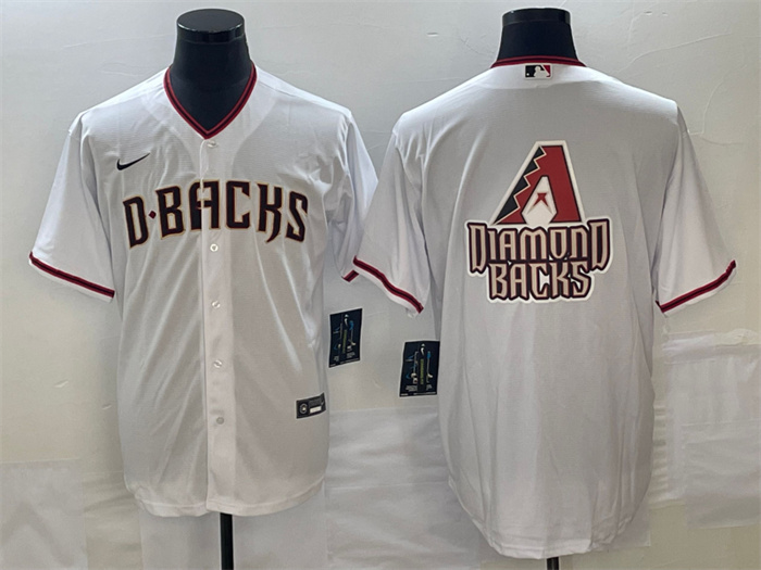 Personalized Men’s Arizona Diamondbacks White Team Big Logo Cool Base Stitched Baseball Jersey