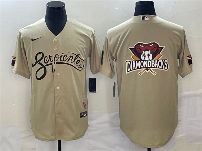 Personalized Men’s Arizona Diamondbacks Gold City Connect Team Big Logo Cool Base Stitched Baseball Jersey