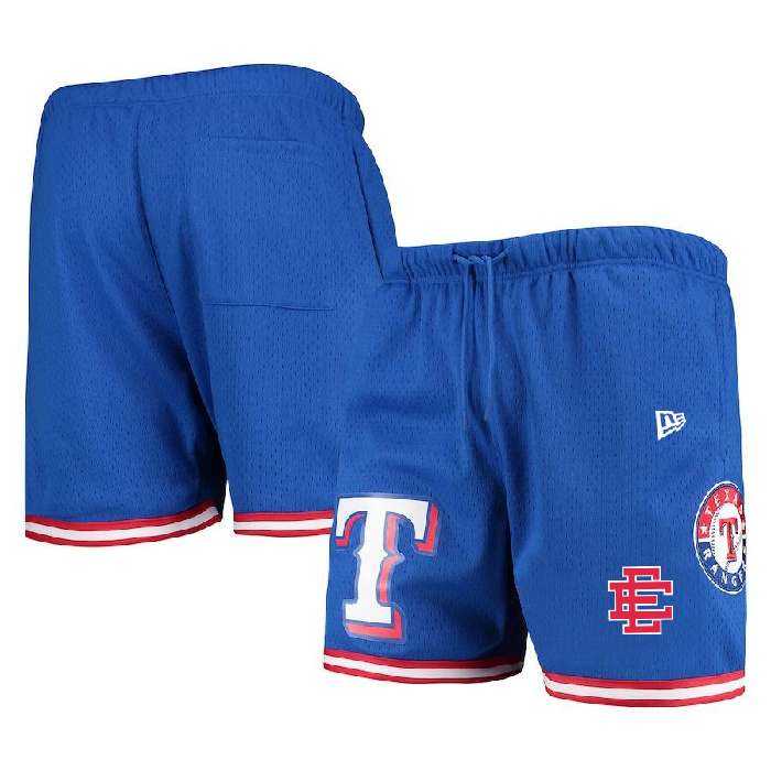 Personalized Men’s Texas Rangers Royal Mesh Shorts