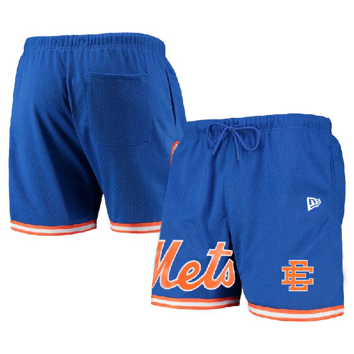 Personalized Men’s New York Mets Royal Mesh Shorts 001
