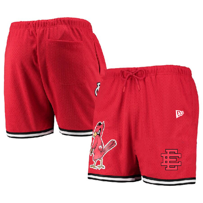 Personalized Men’s St. Louis Cardinals Red Mesh Shorts