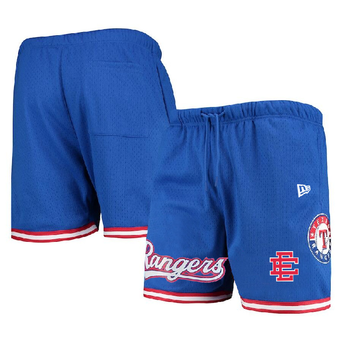 Personalized Men’s Texas Rangers Royal Mesh Shorts 001