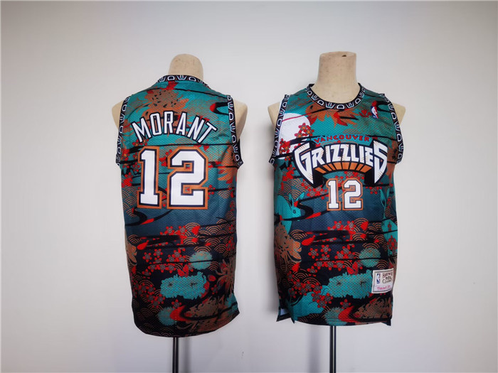 Personalized Men’s Memphis Grizzlies #12 Ja Morant Green Black Red Stitched Jersey