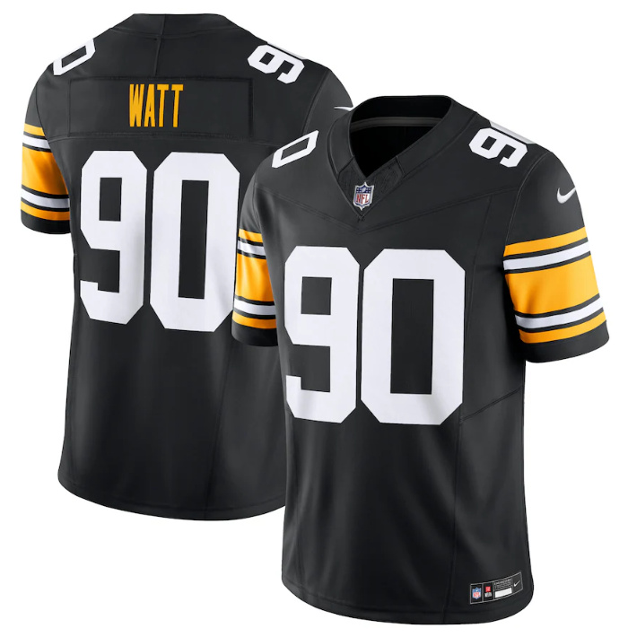 Personalized Men’s Pittsburgh Steelers #90 T.J. Watt Black 2023 F.U.S.E. Untouchable Limited Jersey