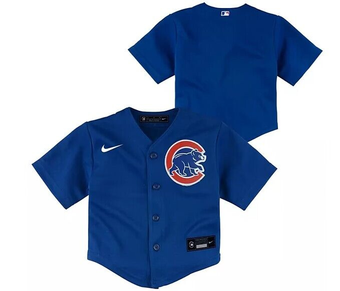 Personalized Toddler Chicago Cubs Blank Blue Stitched Baseball Jersey