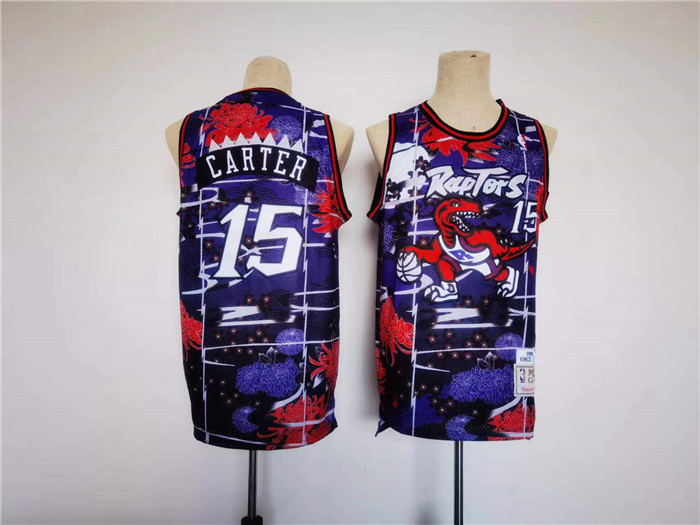 Personalized Men’s Toronto Raptors #15 Vince Carter Purple Throwback Stitched Jersey