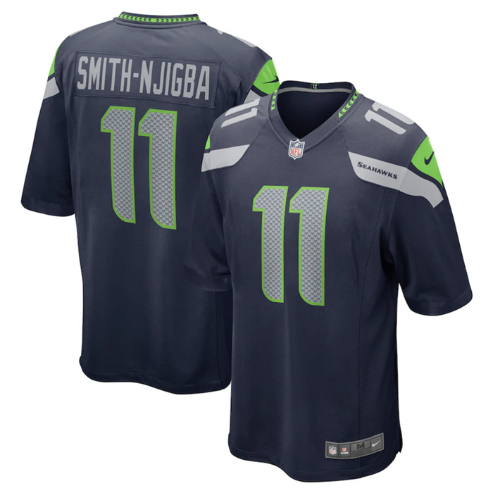 Personalized Youth Seattle Seahawks #11 Jaxon Smith-Njigba Navy 2023 Draft Stitched Game Jersey