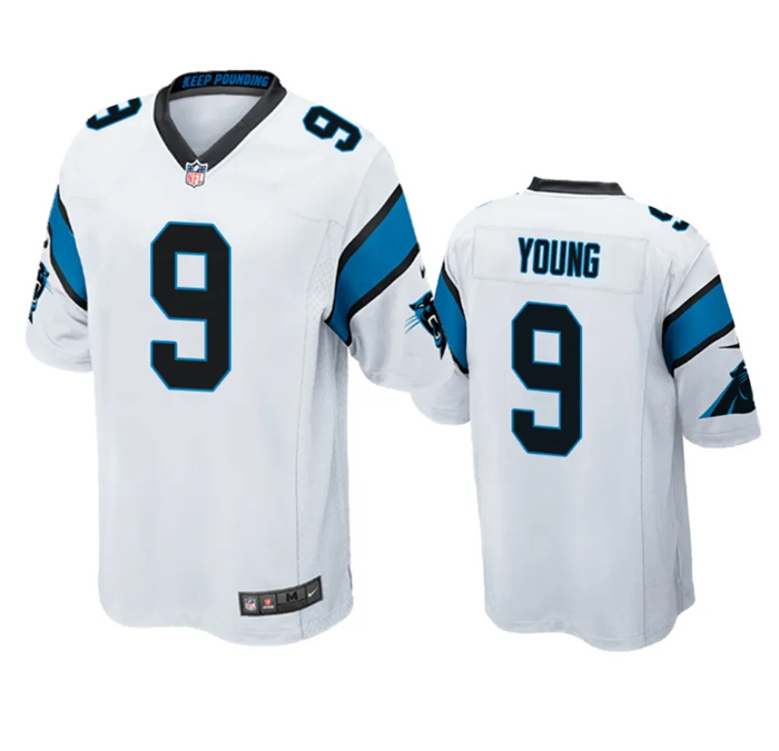 Personalized Youth Carolina Panthers #9 Bryce Young White 2023 Draft Stitched Game Jersey