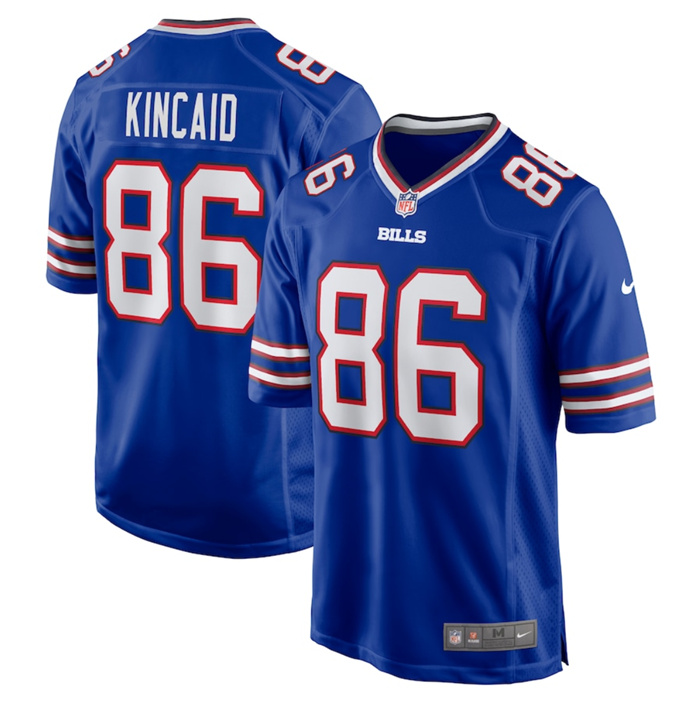 Personalized Youth Buffalo Bills #86 Dalton Kincaid Blue 2023 Draft Stitched Game Jersey