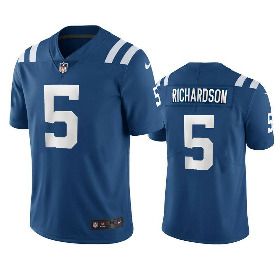 Personalized Men’s Indianapolis Colts #5 Anthony Richardson Blue 2023 Draft Untouchable Stitched Football Jersey