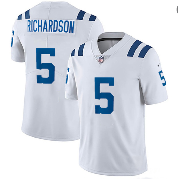 Personalized Men’s Indianapolis Colts #5 Anthony Richardson White 2023 Draft Untouchable Stitched Football Jersey