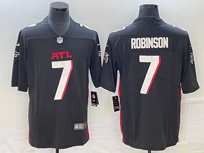 Personalized Men’s Atlanta Falcons #7 Bijan Robinson Black 2023 Draft Untouchable Limited Stitched Football Jersey