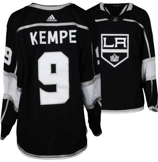 Personalized Men’s Los Angeles Kings #9 Adrian Kempe Black Stitched Jersey