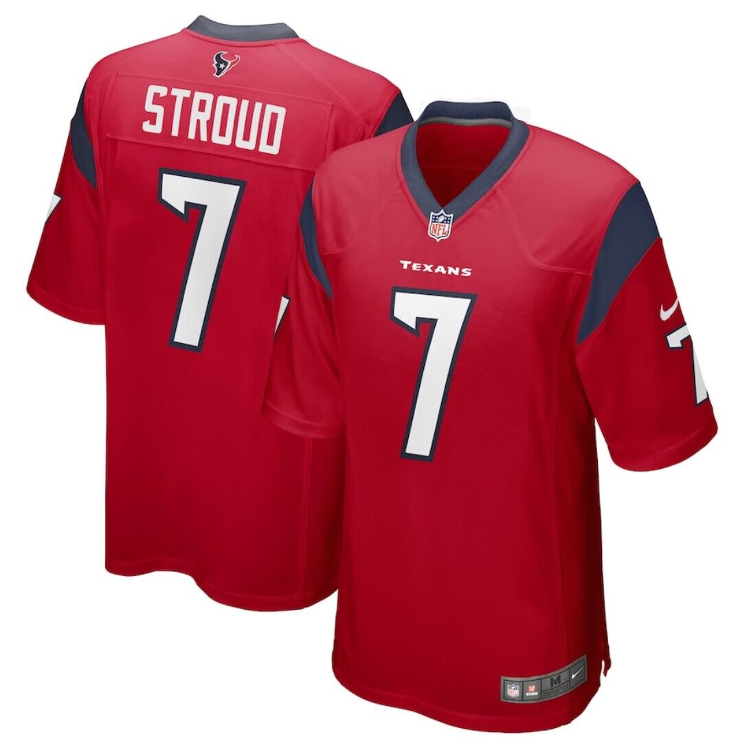 Personalized Men’s Houston Texans #7 C.J. Stroud Red Stitched Game Jersey