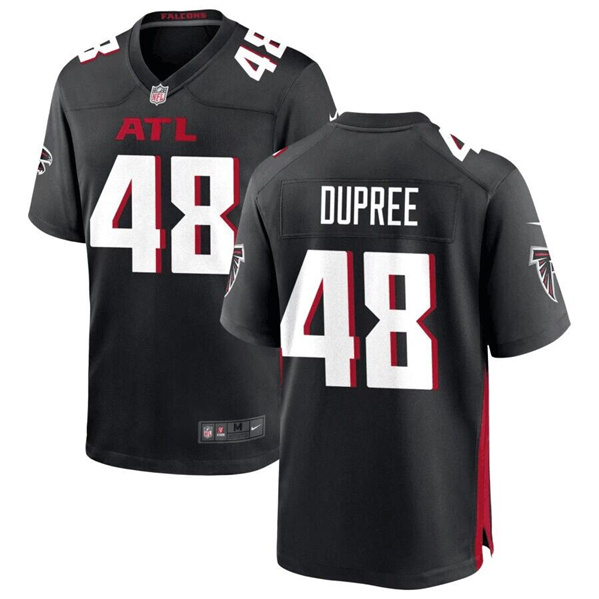 Personalized Men’s Atlanta Falcons #48 Bud Dupree Black Stitched Football Game Jersey