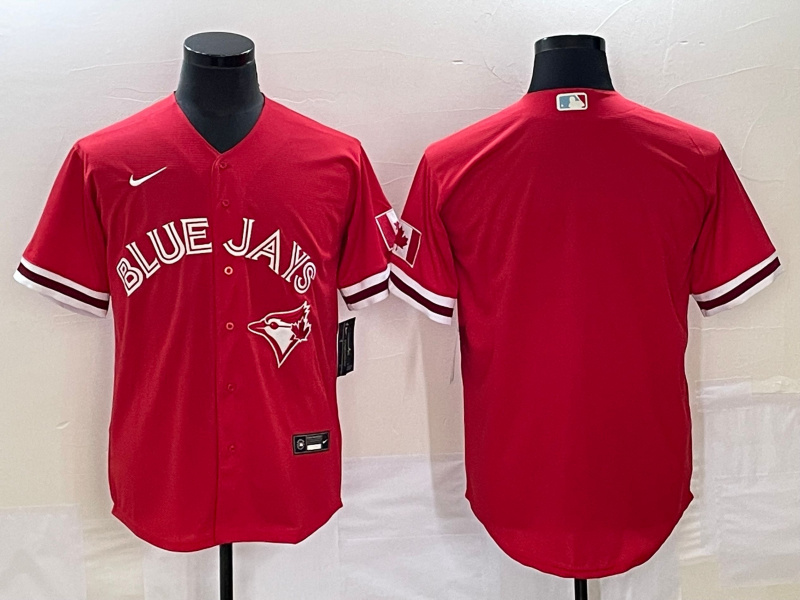 Personalized Men’s Toronto Blue Jays Blank Red Cool Base Stitched Jersey