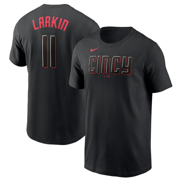 Personalized Men’s Cincinnati Reds #11 Barry Larkin 2023 City Connect Name & Number T-Shirt