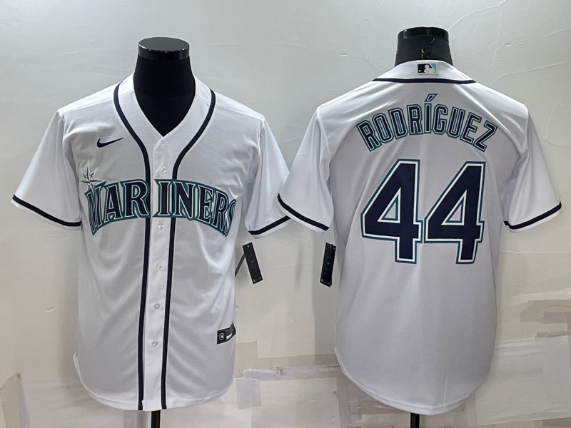 Personalized Youth Seattle Mariners #44 Julio Rodriguez White Stitched MLB Cool Base Jersey