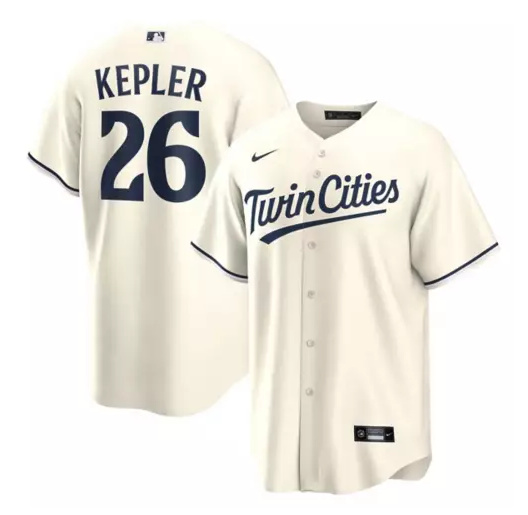 Personalized Men’s Minnesota Twins #26 Max Kepler Cream Cool Base Stitched Baseball Jersey