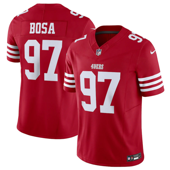 Personalized Men’s San Francisco 49ers #97 Nick Bosa Red 2023 F.U.S.E. Untouchable Limited Stitched Football Jersey