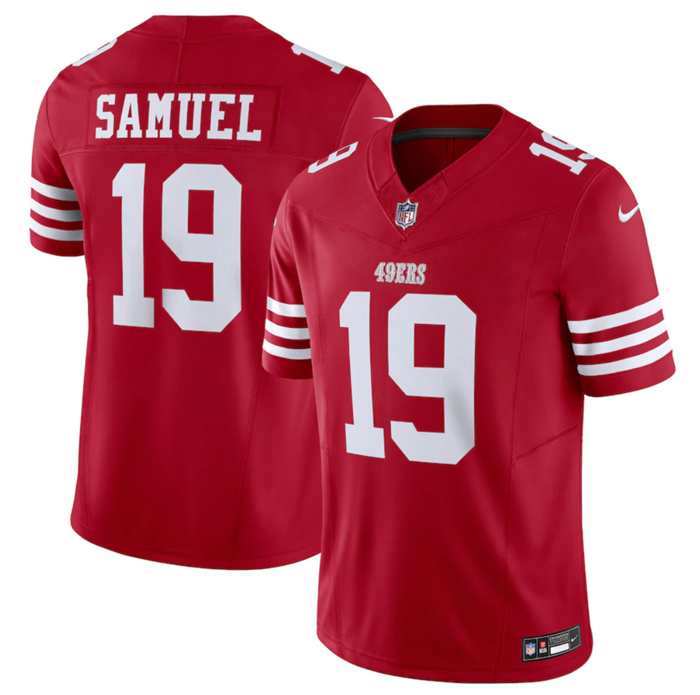 Personalized Men’s San Francisco 49ers #19 Deebo Samuel Red 2023 F.U.S.E. Untouchable Limited Stitched Football Jersey