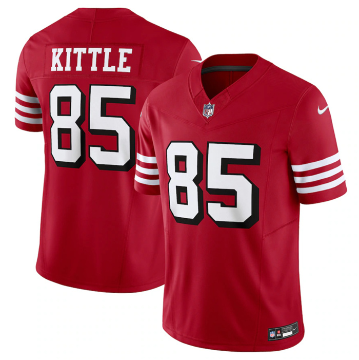Personalized Men’s San Francisco 49ers #85 George Kittle New Red 2023 F.U.S.E. Untouchable Limited Stitched Football Jersey