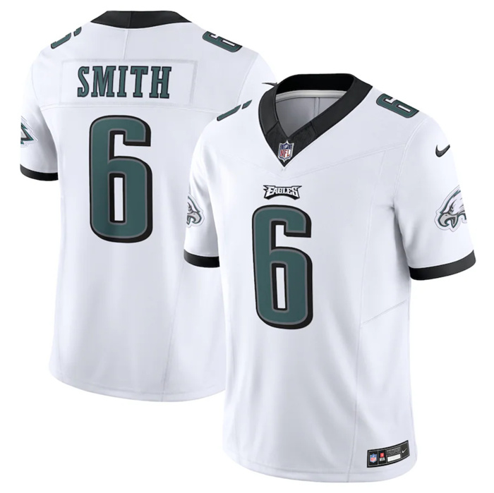 Personalized Men’s Philadelphia Eagles #6 DeVonta Smith White 2023 F.U.S.E. Untouchable Limited Stitched Football Jersey