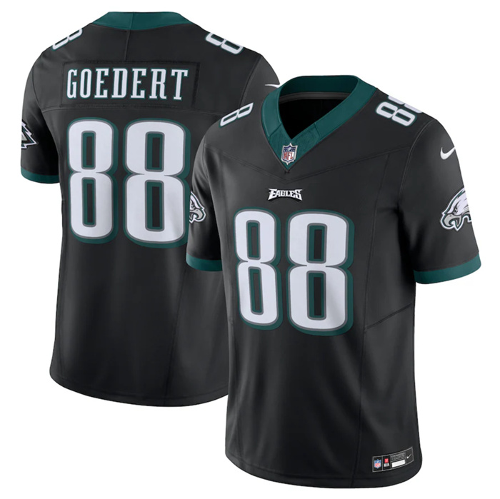 Personalized Men’s Philadelphia Eagles #88 Dallas Goedert Black 2023 F.U.S.E. Untouchable Limited Stitched Football Jersey