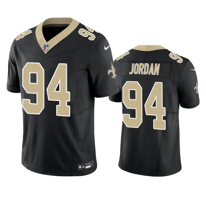Personalized Men’s New Orleans Saints #94 Cameron Jordan Black 2023 F.U.S.E. Untouchable Limited Stitched Jersey