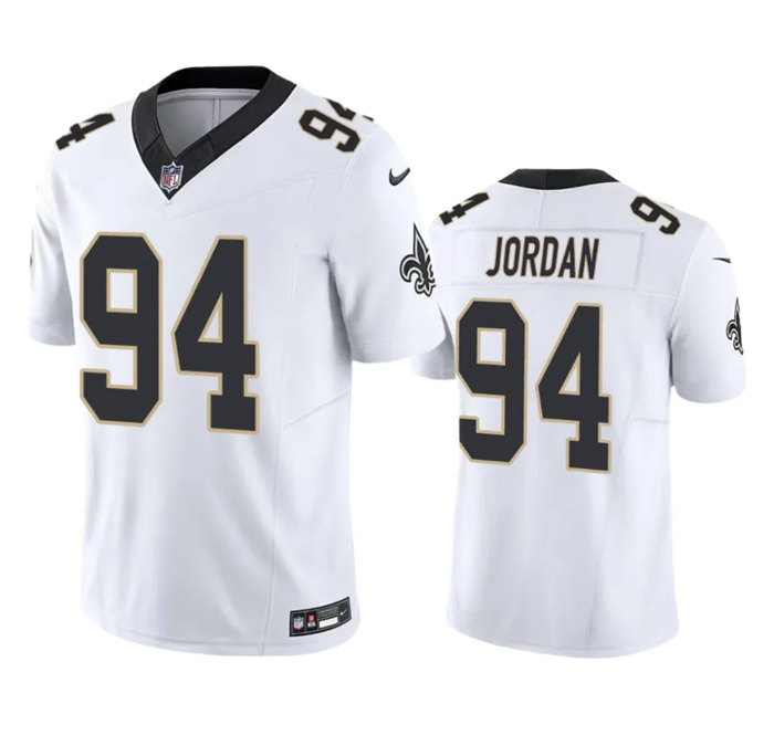 Personalized Men’s New Orleans Saints #94 Cameron Jordan White 2023 F.U.S.E. Untouchable Limited Stitched Jersey