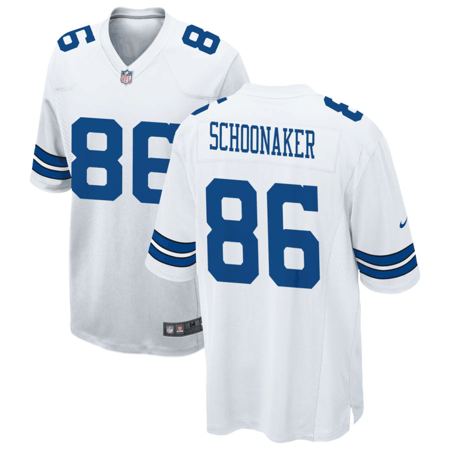 Personalized Men’s Dallas Cowboys #86 Luke Schoonmaker White Untouchable Stitched Jersey