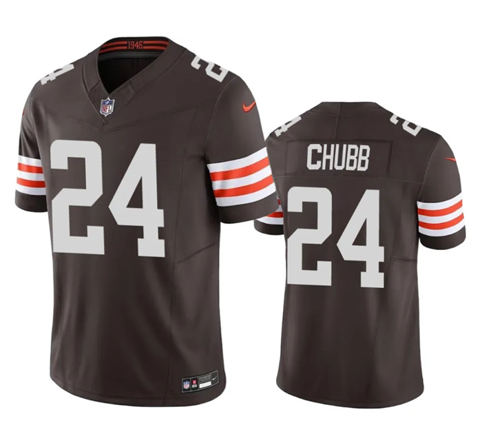 Personalized Men’s Cleveland Browns #24 Nick Chubb Brown 2023 F.U.S.E. Untouchable Limited Stitched Jersey