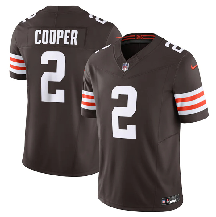 Personalized Men’s Cleveland Browns #2 Amari Cooper Brown 2023 F.U.S.E. Untouchable Limited Stitched Jersey