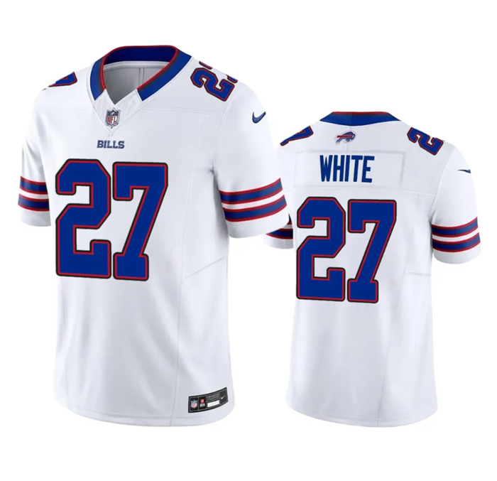 Personalized Men’s Buffalo Bills #27 Tre’Davious White White 2023 F.U.S.E. Untouchable Limited Stitched Jersey